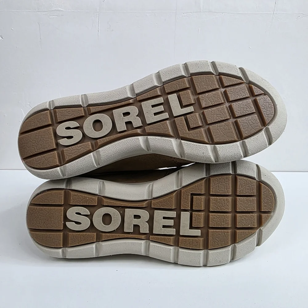 Sorel Explorer Joan Women's Brown Winter Boots with White Fur, Size 6.5